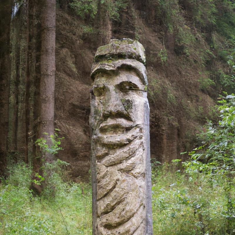 Sloup Neznámého boha: Antický památník zachycující dávné božstvo se náhle objevil v lese. - foto 1